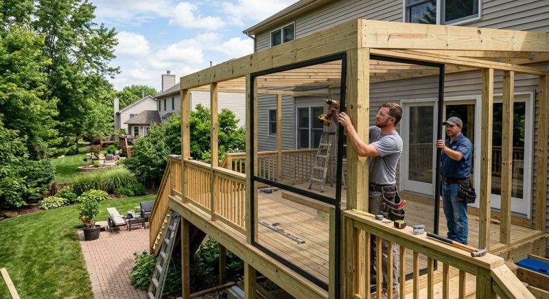 Enclosed Deck Installation in Asheville, NC
